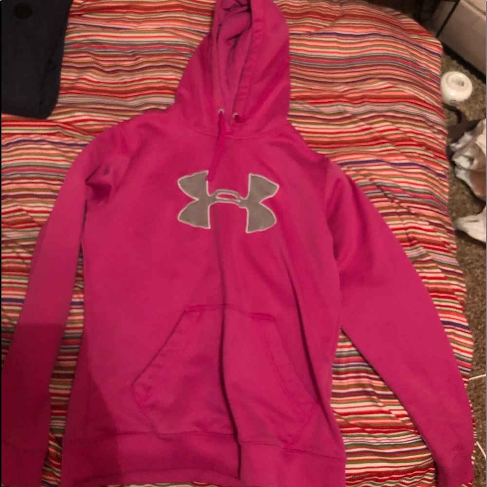Pink Under Armour Hoodie (M)